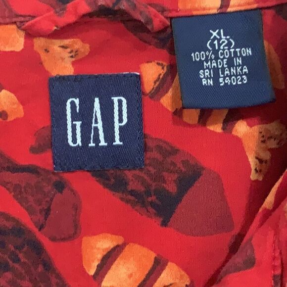 Gap Boy’s fish print short sleeve button up, XL (12) - Picture 4 of 5